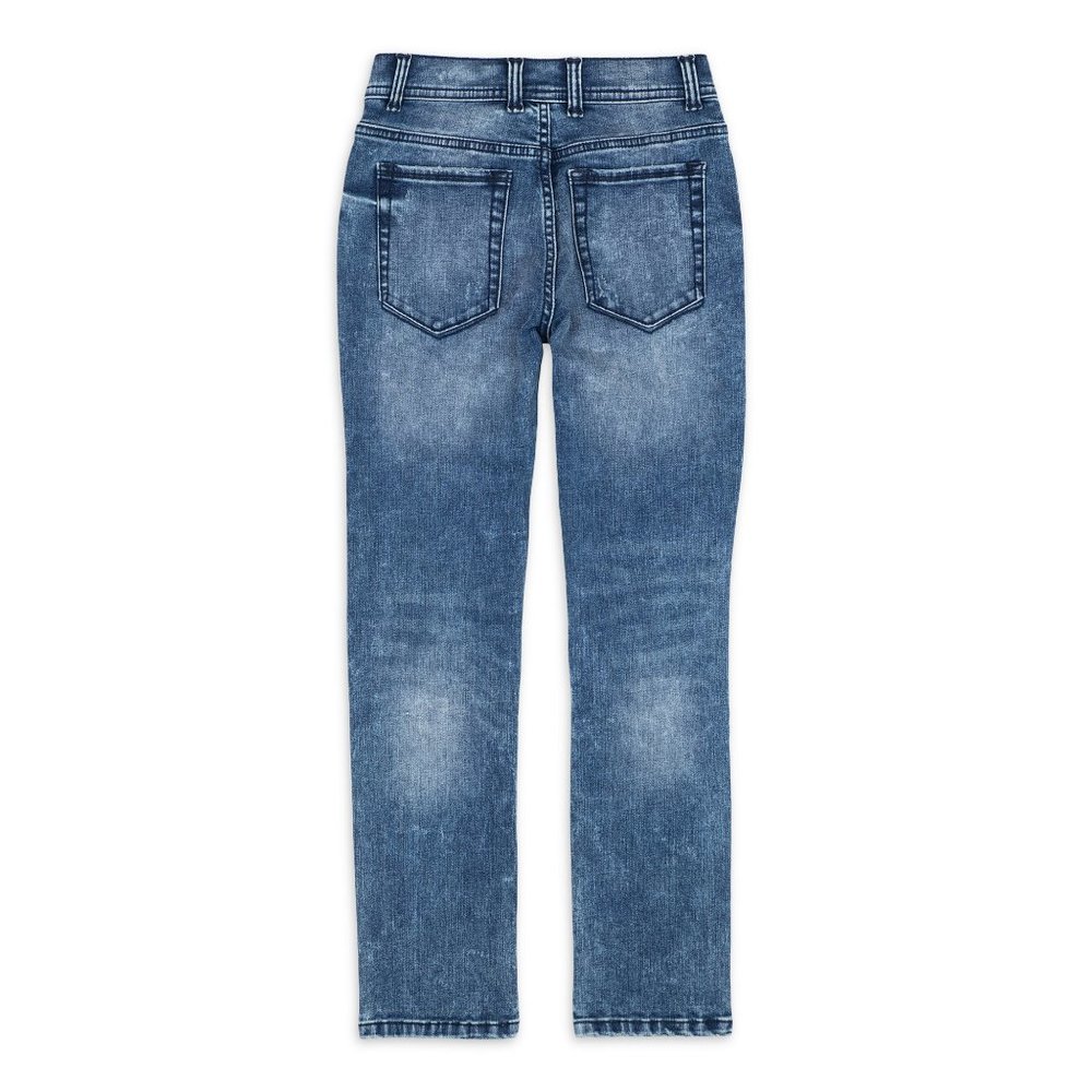 Wonder Nation Boys Rip and Repair Jeans Acid Wash Blue Size 12 Husky NWT - Picture 2 of 3